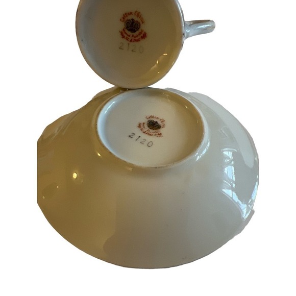 Lefton China Hand Painted Cup and Saucer - Picture 3 of 3